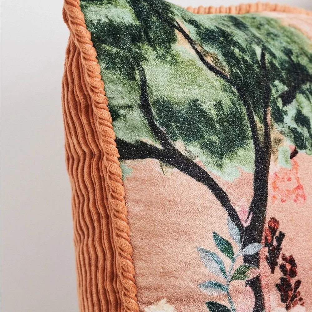 Anthropologie Velvet Tapestry Pillow